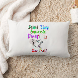 Behind Every Successful Woman Is Herself Lumbar Cushion