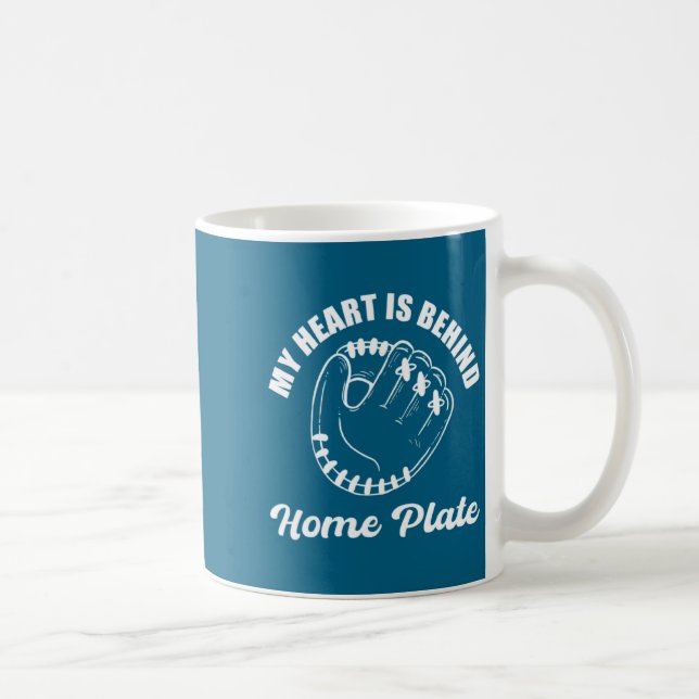 Behind Home Plate Baseball Coach Design Coffee Mug (Right)
