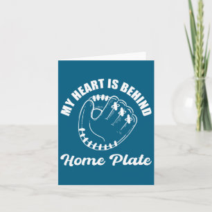 Behind Home Plate Baseball Coach Illustration Card