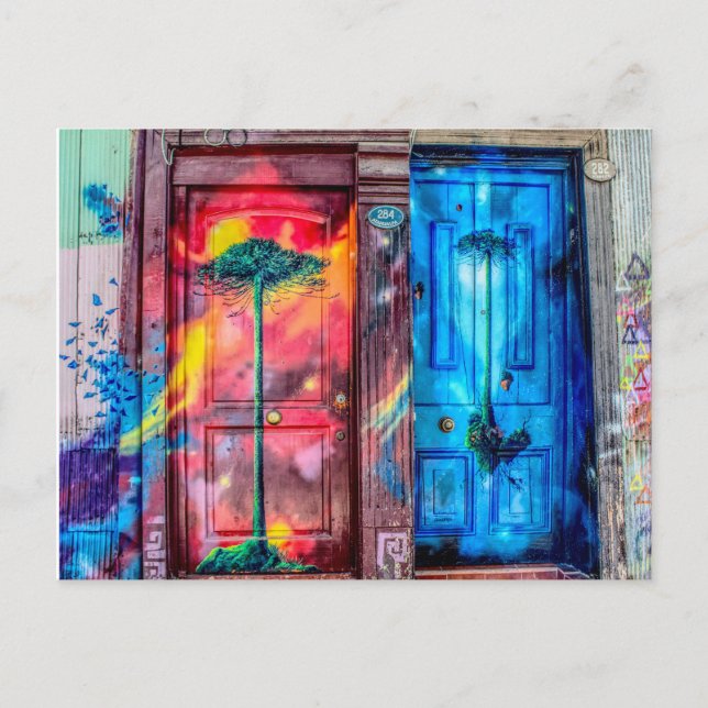 Behind Magic Doors (Valparaiso, Chile) Postcard (Front)
