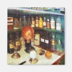 Behind the Counter at the Drugstore Magnet