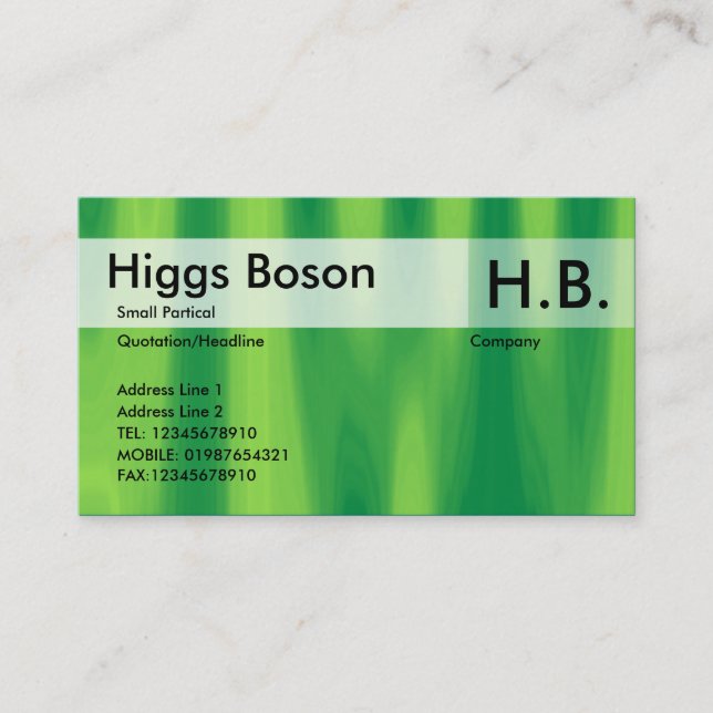 Behind the Green Curtain Business Card (Front)