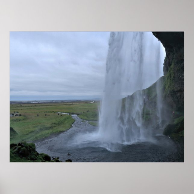 Behind the Veil of Seljalandsfoss Poster (Front)