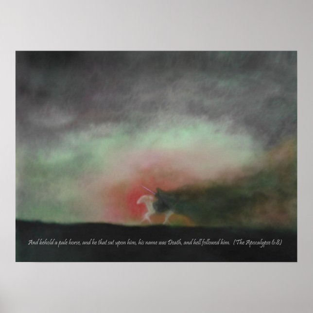 Behold a Pale Horse with Scripture quote Print (Front)