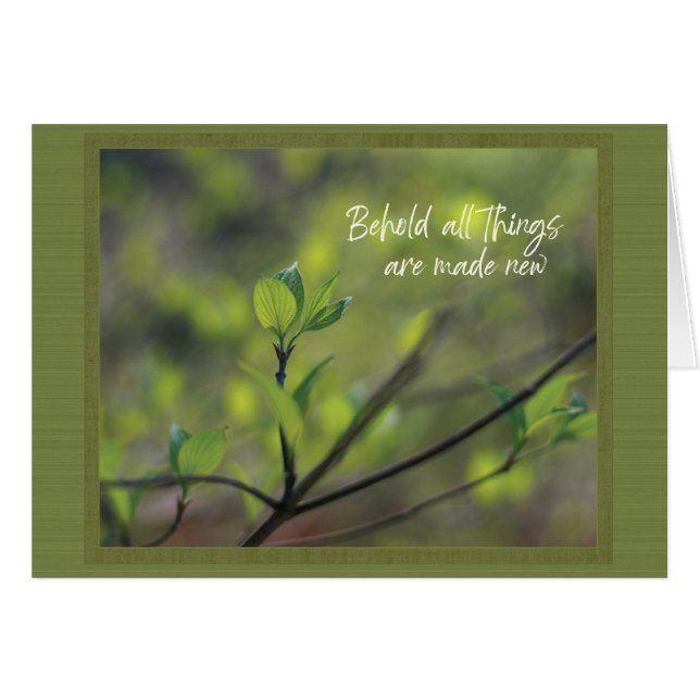 Behold all things are new Parakaleo note card (Front Horizontal)