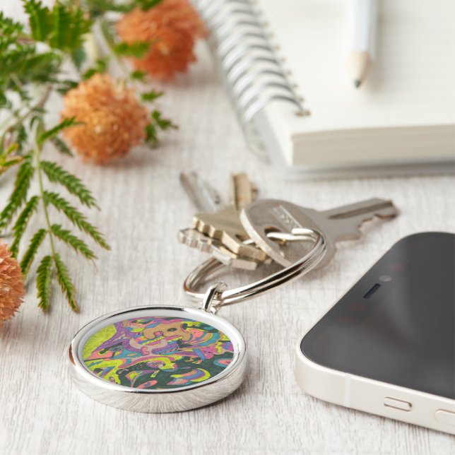 Behold, Original Abstract Key Ring (Side)