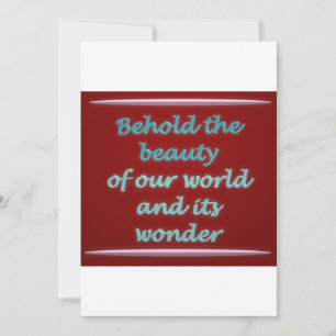 Behold the beauty poem art holiday card