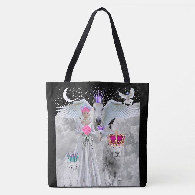 Behold The Bridegroom Comes Shoulder Tote Bag (Front)
