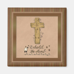 Behold the Lamb Christian Country Kitchen Magnet