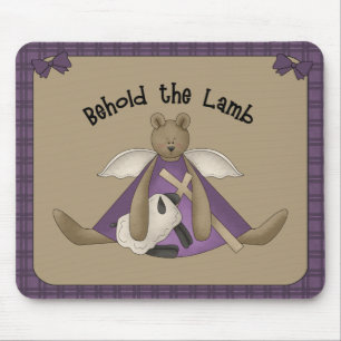 Behold the Lamb Christian Mousepad