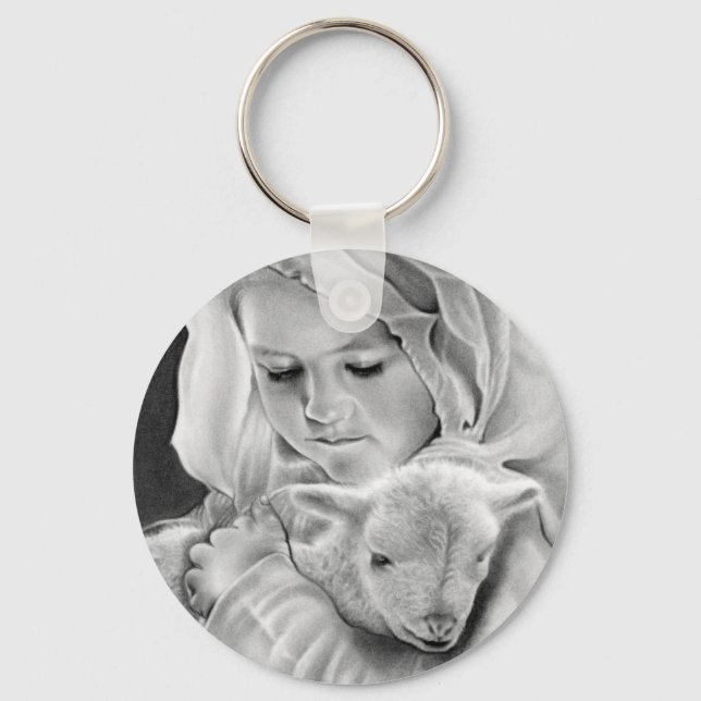 Behold the Lamb of God Keychain (Front)
