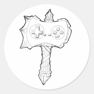 Behold! the Noob Slayer! Classic Round Sticker