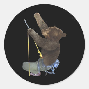Behrbones Climbing Bear T Shirt - By Behrbones  Classic Round Sticker