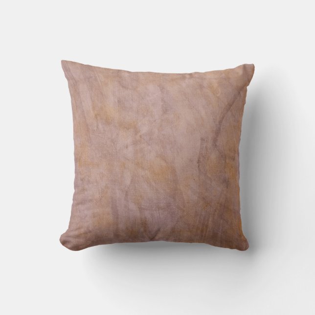Beige, A Gel Print Abstract Pillow (Front)