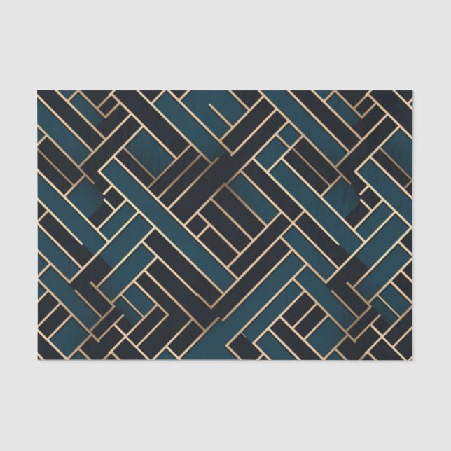 Beige Abstract Array Fernsby Tissue Paper (Front)