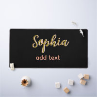 beige add name girl boss text black elegant