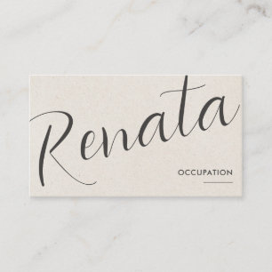 Beige aesthetic simple business card