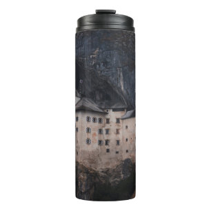 BEIGE AND BLACK CONCRETE HOUSE THERMAL TUMBLER