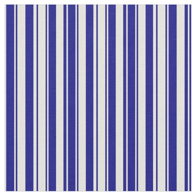 Beige and Blue Coloured Pattern Fabric (Close Up)