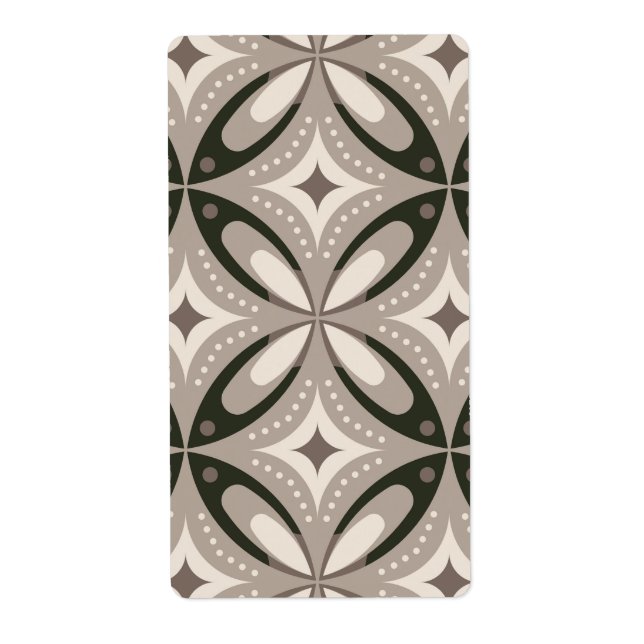 Beige and Brown Retro circular shapes (Front)