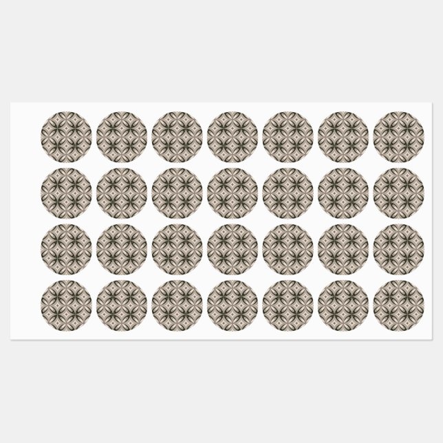 Beige and Brown Retro circular shapes (Sheet)