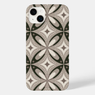 Beige and Brown Retro circular shapes Case-Mate iPhone 14 Plus Case