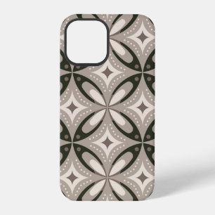 Beige and Brown Retro circular shapes iPhone 12 Pro Case