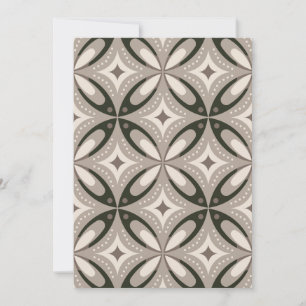Beige and Brown Retro circular shapes Save The Date