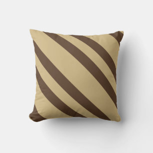 Beige and brown stripes cushion