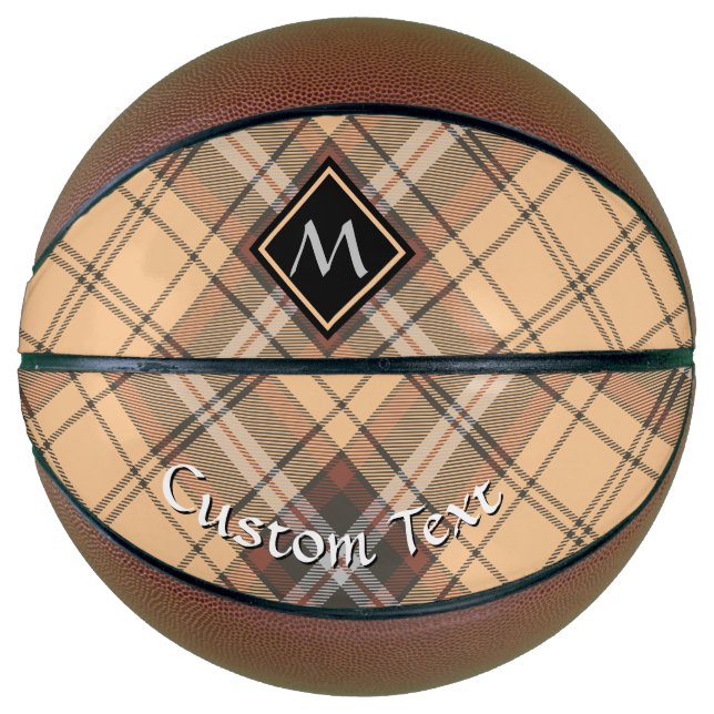 Beige and Brown Tartan Basketball (Front)