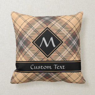 Beige and Brown Tartan Cushion