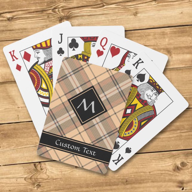 Beige and Brown Tartan Playing Cards (Creator Uploaded)