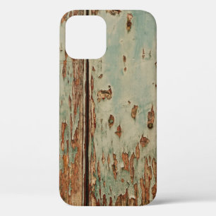 Beige and brown wooden board iPhone 12 case