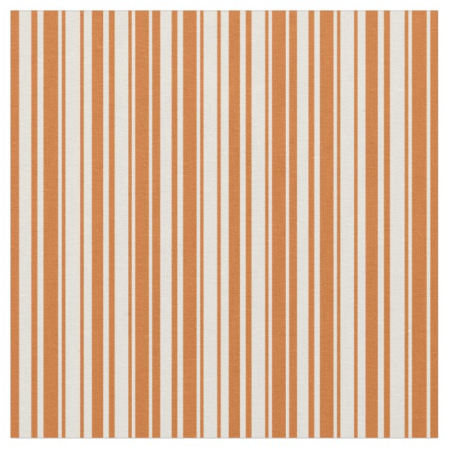 Beige and Chocolate Lines Pattern Fabric (Close Up)