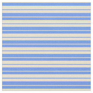 Beige and Cornflower Blue Coloured Pattern Fabric