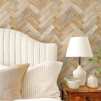Beige and Cream Marble Herringbone Chevron
