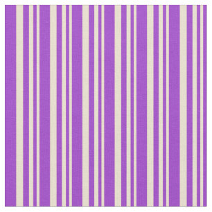 Beige and Dark Orchid Colored Lines Fabric