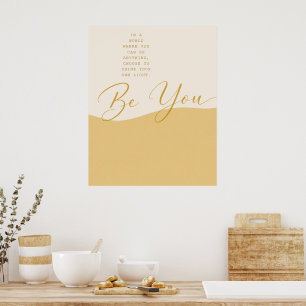Beige and Gold Inspirational Quote – Minimalist  Poster