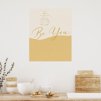 Beige and Gold Inspirational Quote – Minimalist Poster
