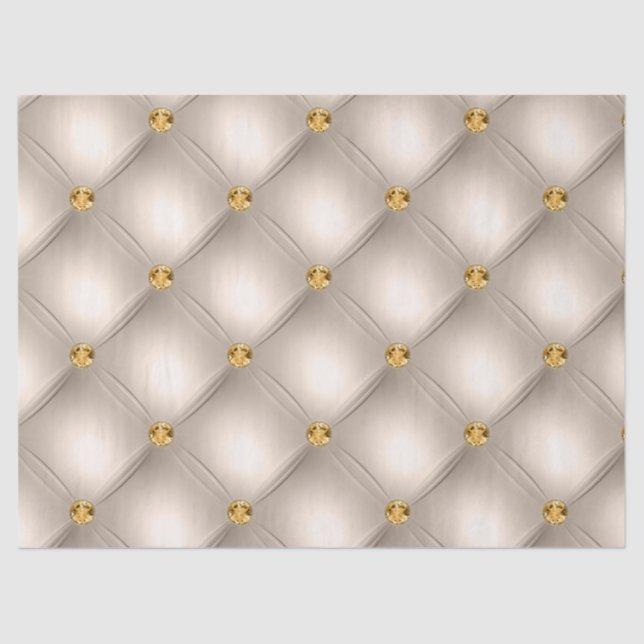 Beige and Gold Tufted Tissue Paper (Front)