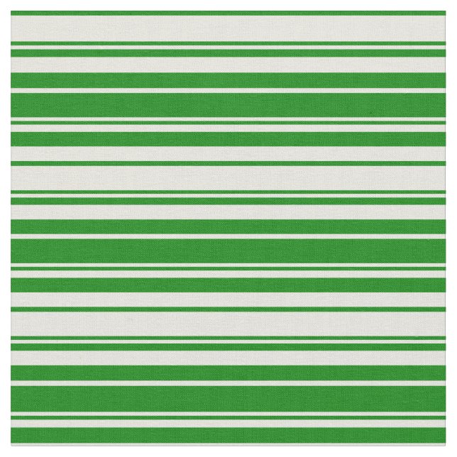 Beige and Green Coloured Lines Fabric (Close Up)
