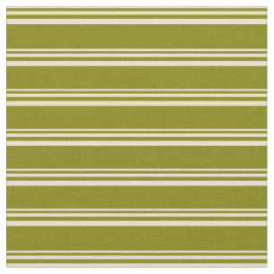Beige and Green Striped/Lined Pattern Fabric