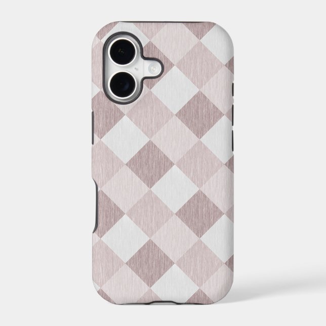 Beige and Grey Geometric Patchwork Pattern Oblique (Back)