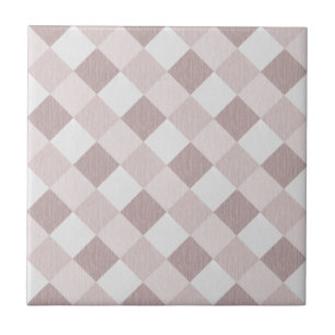 Beige and Grey Geometric Patchwork Pattern Oblique Ceramic Tile