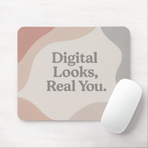 Beige and grey marble tones AI art Mouse Pad