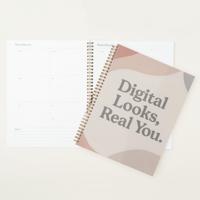 Beige and grey marble tones AI art  Planner (Display)