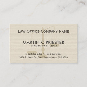Beige And Grey Stripes Texture Attorney At Law Business Card
