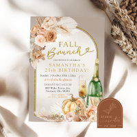 Beige and Ivory Boho Fall Brunch Birthday