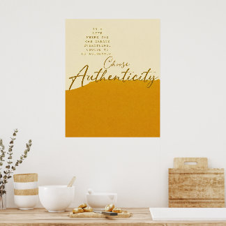 Beige and Mustard Quote Poster – Minimalist Wall