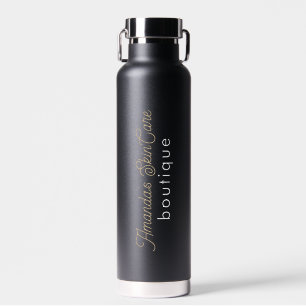 Beige and Olive Green Typography Design Water Bottle